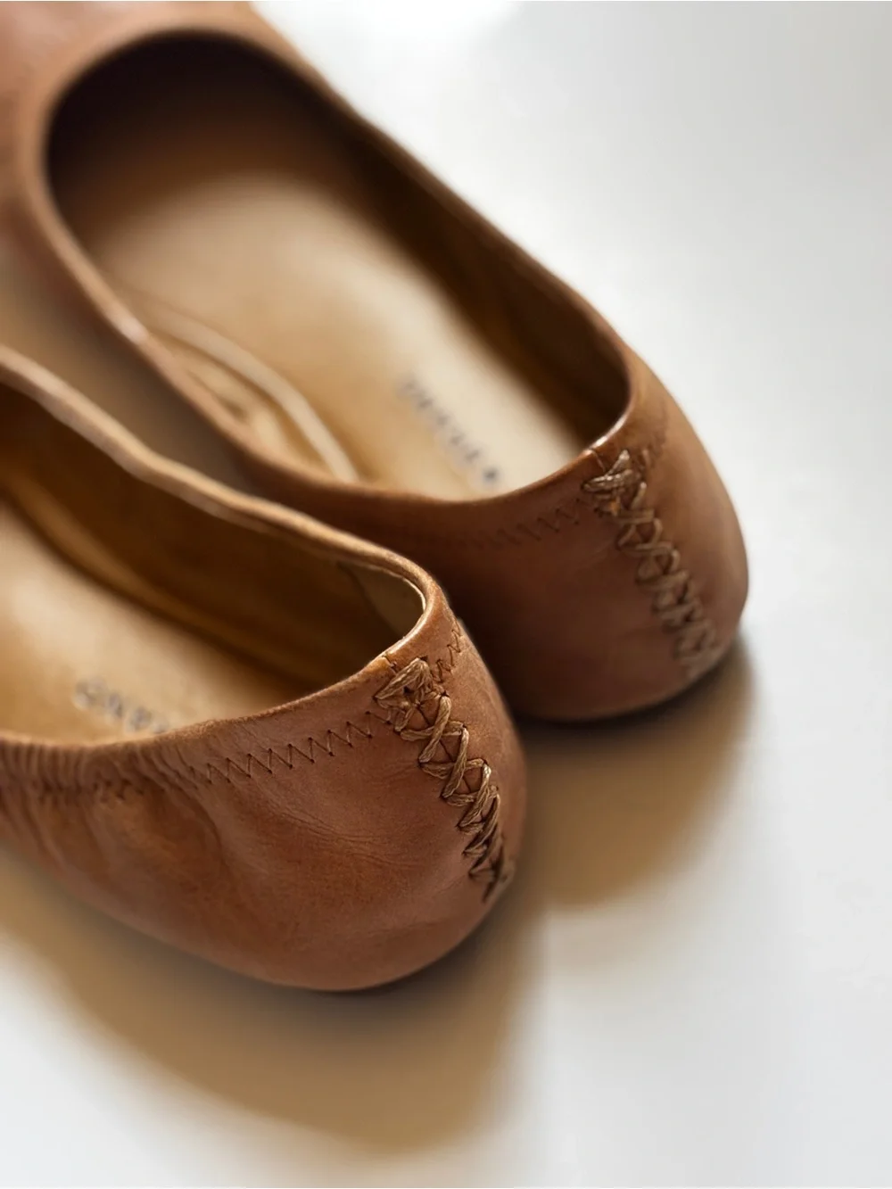 Lucky Brand Brown Leather Ballet Flats - Worn once